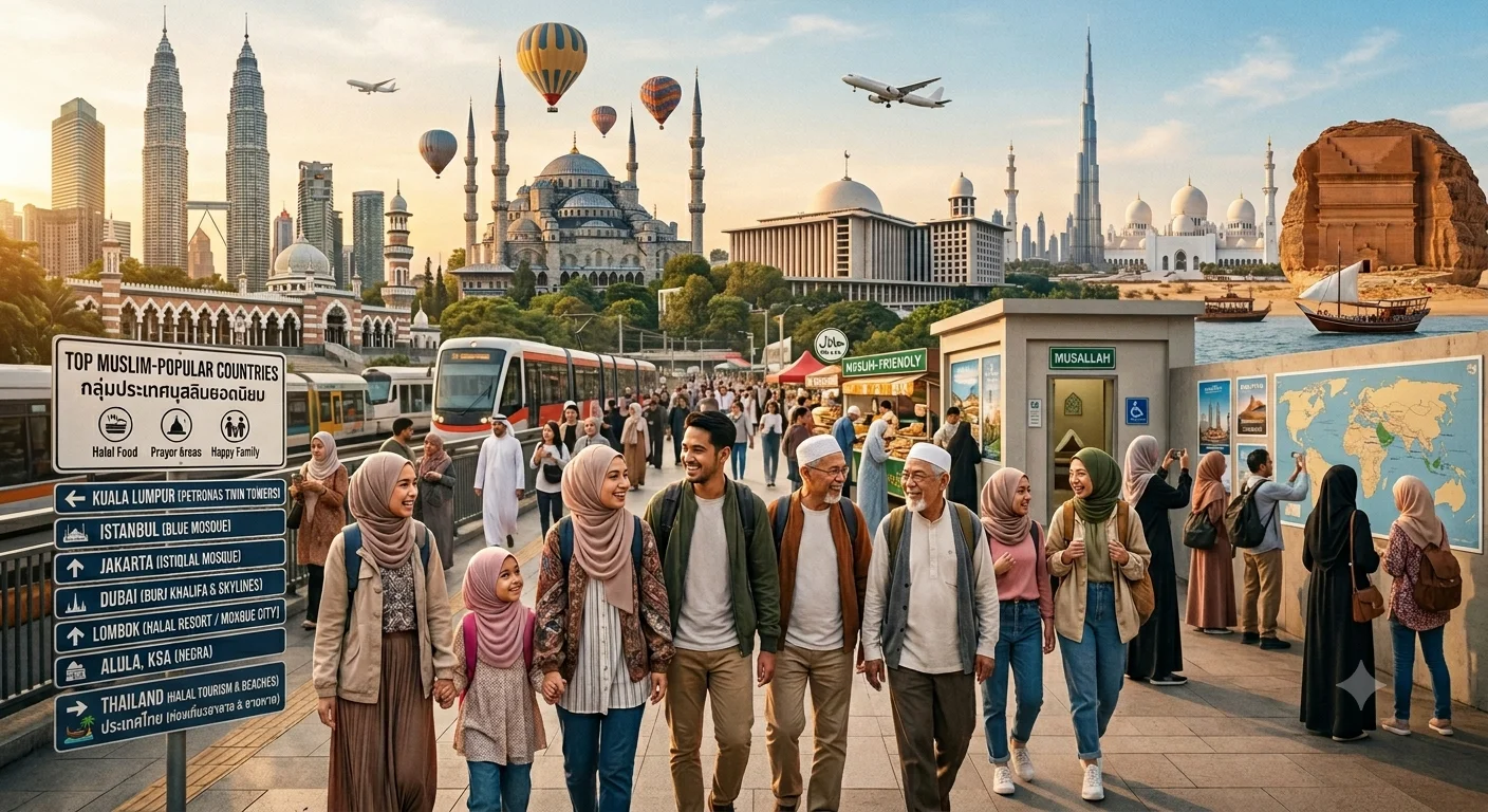 Popular Muslim-friendly countries (Excellent Halal-Friendly rating)