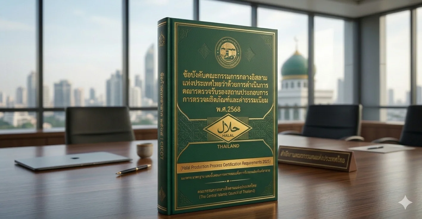 ข้อบังคับคณะกรรมการกลางอิสลามแห่งประเทศไทยว่าด้วยการดำเนินการตรวจรับรองสถานประกอบการ การตรวจผลิตภัณฑ์และค่าธรรมเนียม พ.ศ.2568