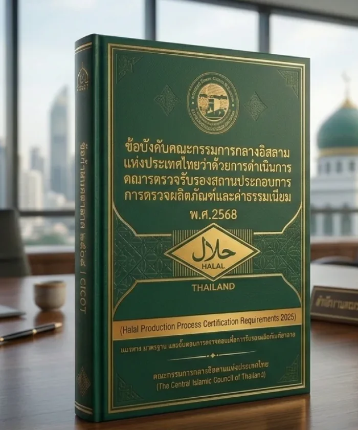 ข้อบังคับคณะกรรมการกลางอิสลามแห่งประเทศไทยว่าด้วยการดำเนินการตรวจรับรองสถานประกอบการ การตรวจผลิตภัณฑ์และค่าธรรมเนียม พ.ศ.2568
