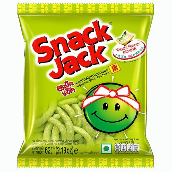 ขนมถั่วลันเตาอบกรอบ รสวาซาบิ (ตราสแน็คแจ๊ค)