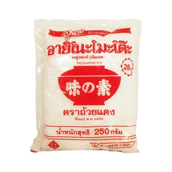 อายิโนะโมะโต๊ะ (ผงชูรสแท้) (เอ็มเอสจี) (วัตถุปรุงแต่งรสอาหาร) (ตราถ้วยแดง)