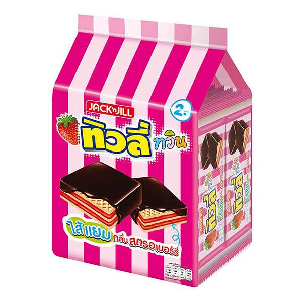 Chocolate Coated Wafer Filled with Strawberry Flavoured Jam