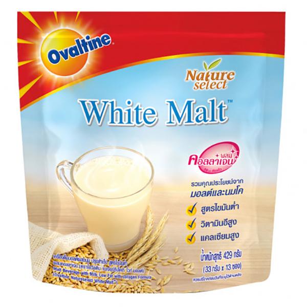 Malt Beverage with Milk Low Fat Formula with Collagen (Ovaltine Natureselect White Malt™)