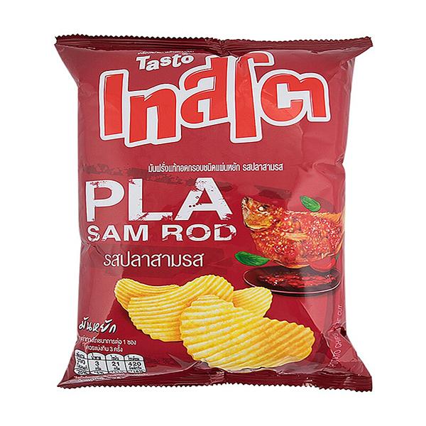 Pla Sam Rod  Flavored Potato Chip Ridge Cut