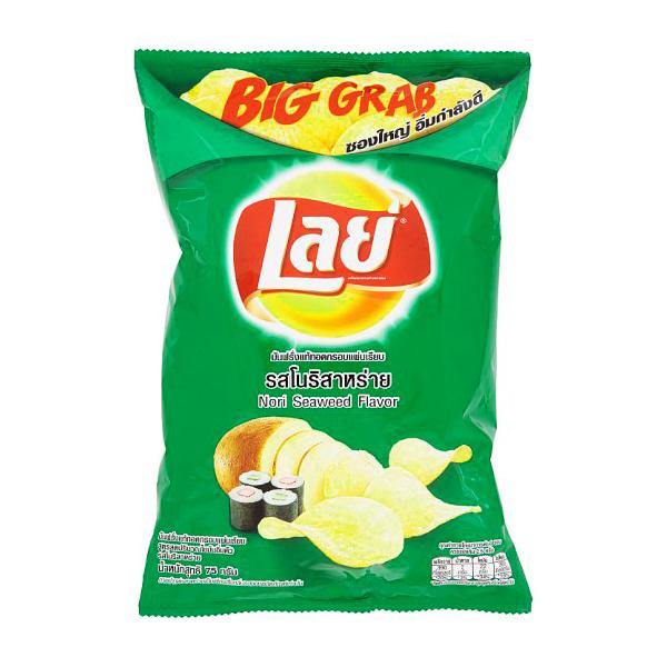 Flat Potato Chips Nori Seaweed Flavor 