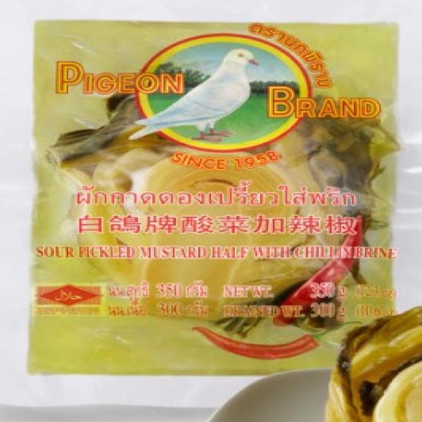 Sour Pickled Mustard Half with Chilli (In Vacuum Bag)