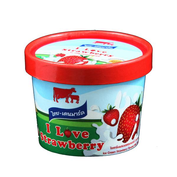 ไอศกรีมนมผสมกลิ่นสตรอเบอร์รี