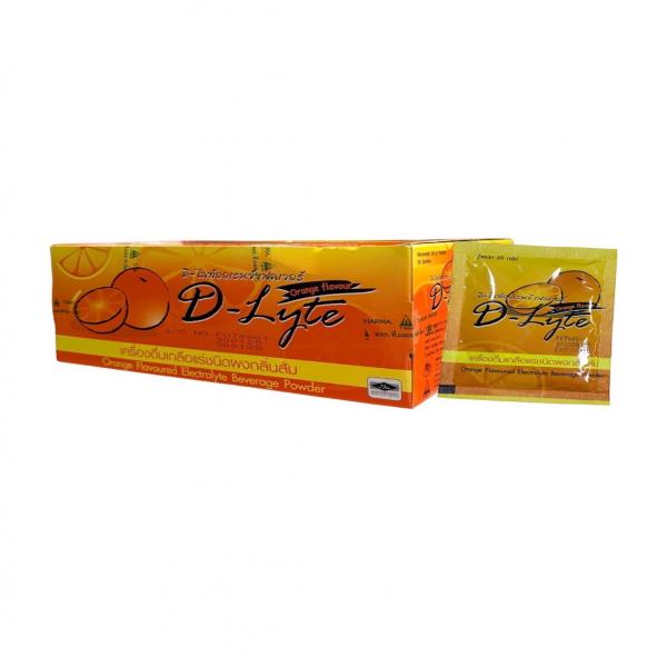 ดี-ไลท์ ออเรนจ์ เฟลเวอร์ (เครื่องดื่มเกลือแร่ชนิดผง กลิ่นส้ม)