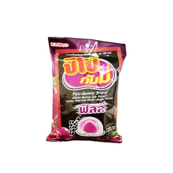 ASSORTED GELATIN GUMMY JELLY DRESSERT WITH LEMON JUICE 10% (GRAPE, STRAWBERRY, PINEAPPLE)