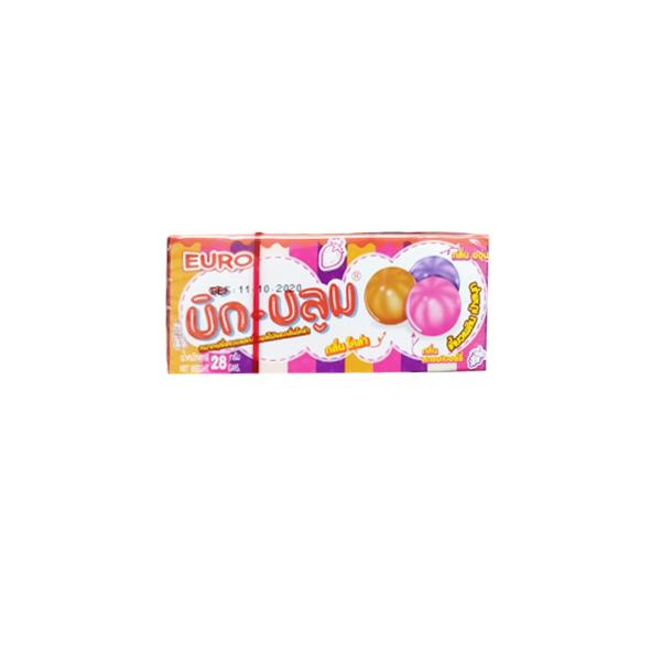 ARTIFICIAL FRUITS AND COLA FLAVOURED BUBBLE GUM (STRAWBERRY, GRAPE AND COLA)