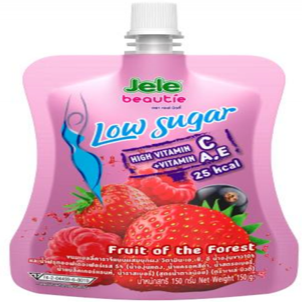Jelly Carrageenan with Konyaku powder Vitamin A,C,E, 10% White Grape Juice and 5% Fruit of the forest Juice (Red grape juice,Black carrot juice, Strawberry juice, Blackcurrant juice, Raspberry juice) (Low sugar)