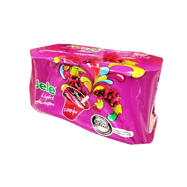 ขนมเยลลี่คาราจีแนนผสมบุกผง และน้ำองุ่น 15% กลิ่นองุ่น