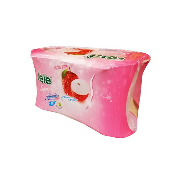 ขนมเยลลี่คาราจีแนนผสมบุกผง วุ้นมะพร้าวและน้ำลิ้นจี่ 15% กลิ่นลิ้นจี่