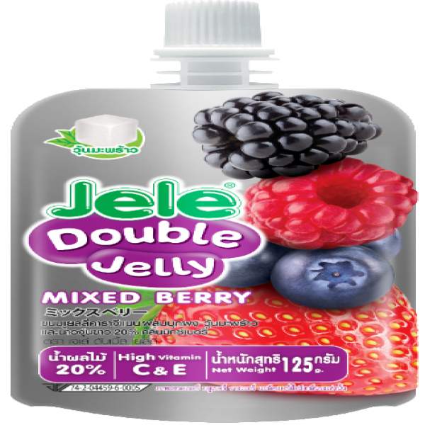 Jelly carrageenan  with  konyaku , Nata de Coco and 20% White Grape juice , Mixed berry flavour