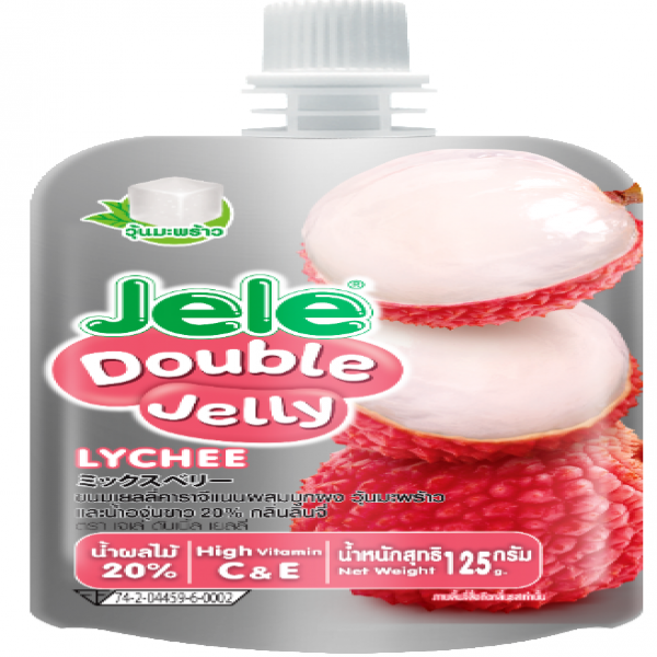 Jelly carrageenan with konyaku , Nata de coco  and  20% White Grape juice ,Lychee  flavour