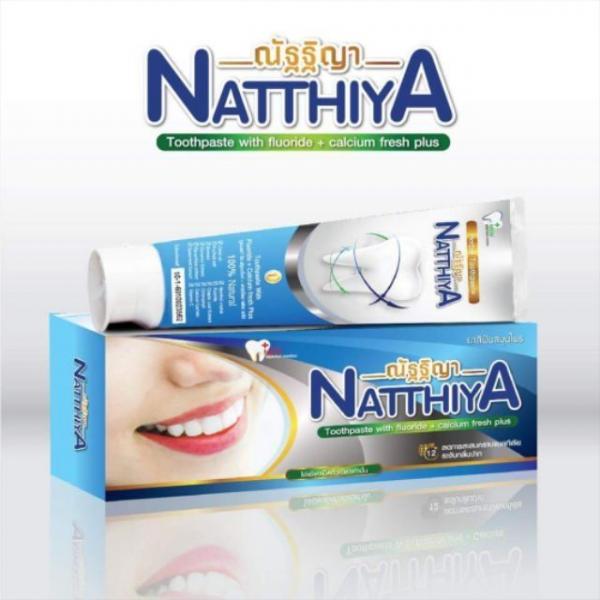 NATTHIYA TOOTHPASTE WITH FLUORIDE + CALCIUM FRESH PLUS