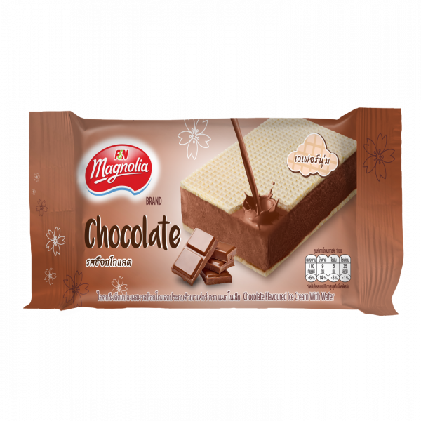 Chocolate Flavoured Ice Cream With Wafer