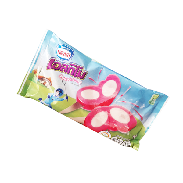 ไอศกรีมหวานเย็นกลิ่นสตรอเบอร์รี่และองุ่น (เครื่องหมายการค้า เอสกี้ บัตเตอร์ฟลาย)