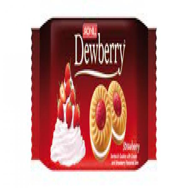 Sandwich Cookies With Cream and Strawberry Flavoured Jam