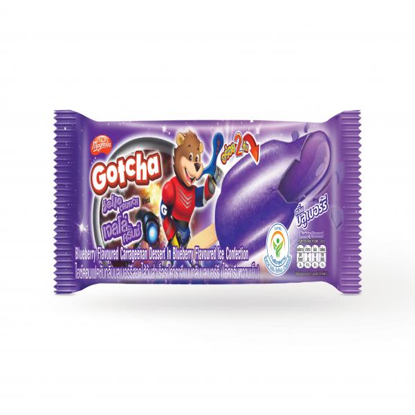 Blueberry Flavoured Carrageenan Dessert in Blueberry Flavoured Ice Confection