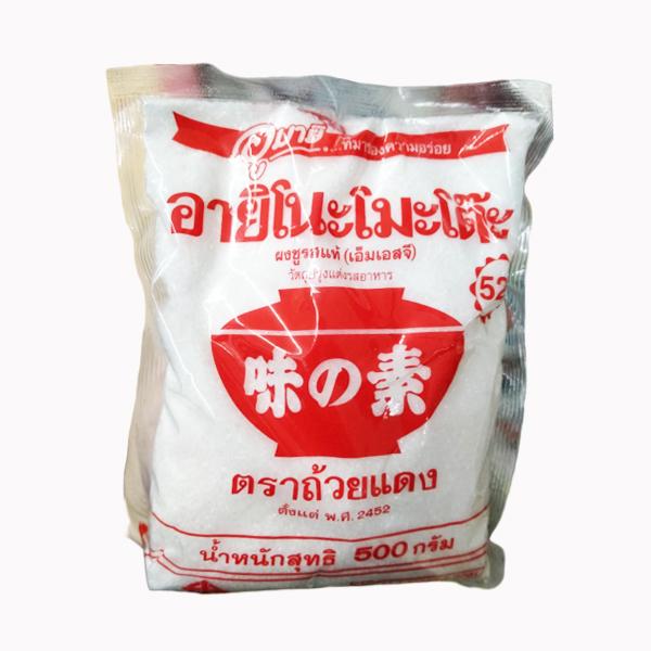 อายิโนะโมะโต๊ะ (ผงชูรสแท้) (เอ็มเอสจี) (วัตถุปรุงแต่งรสอาหาร) (ตราถ้วยแดง)