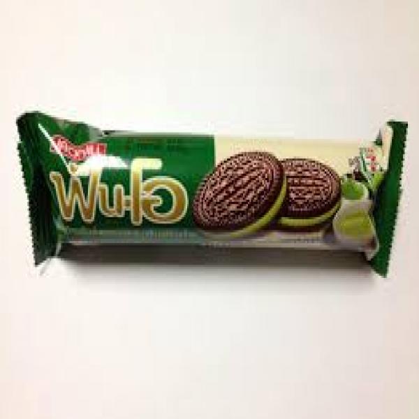 Chocolate Sandwich Cookies Filled with Matcha Green Tea Flavoured Cream