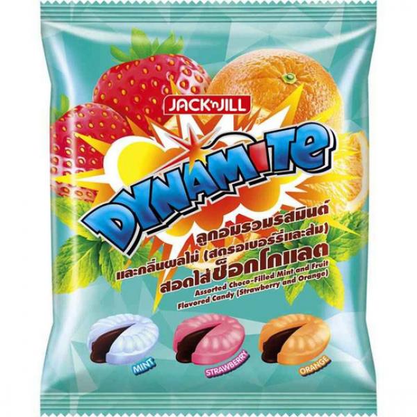 Assorted Chocolate Filled Mint and Fruit Flavoured Candy (Strawberry and Orange)