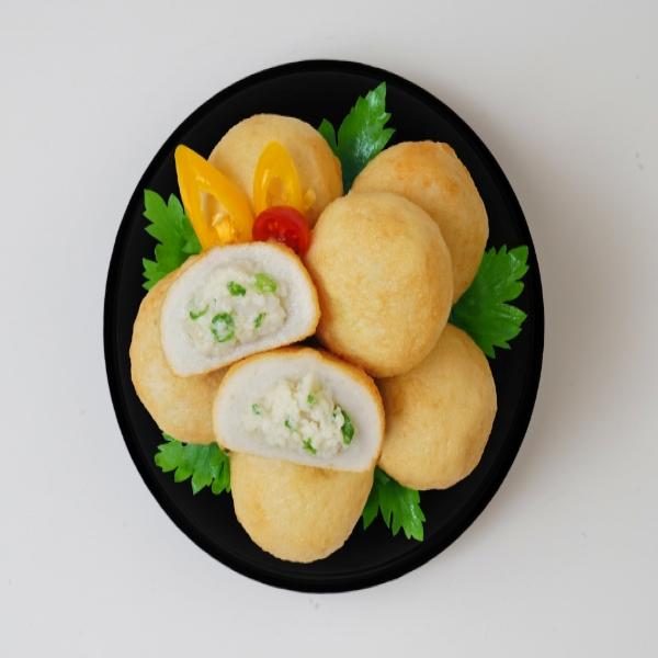 FISH TOFU STUFFED WITH CUTTLEFISH / FISH TOFU STUFFED WITH SQUID / STUFFED FISH BUN WITH CUTTLEFISH
