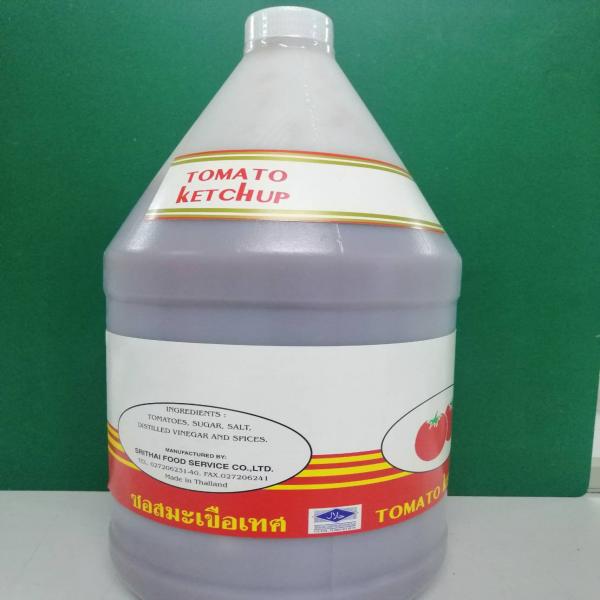 ซอสมะเขือเทศ พีวี เครื่องหมายการค้าจดทะเบียน  บรรจุแกลอน 2 กิโลกรัม