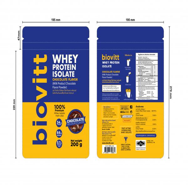 Biovitt Whey Protein Isolate Chocolate Flavor (Milk Product Chocolate Flavor Powder)