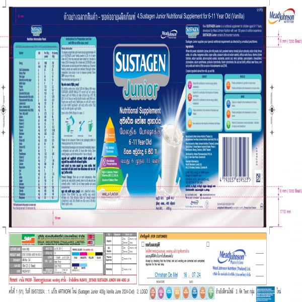 Sustagen Junior Nutritional Supplement for 6-11 Year Old (Vanilla)