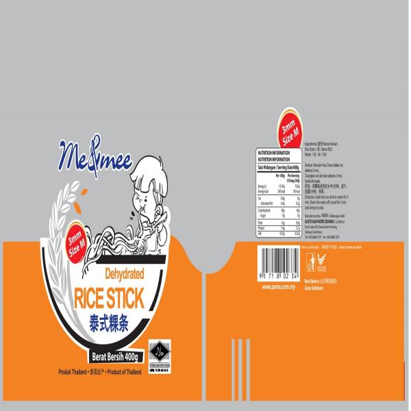 Dehydrated Rice Stick 3 mm