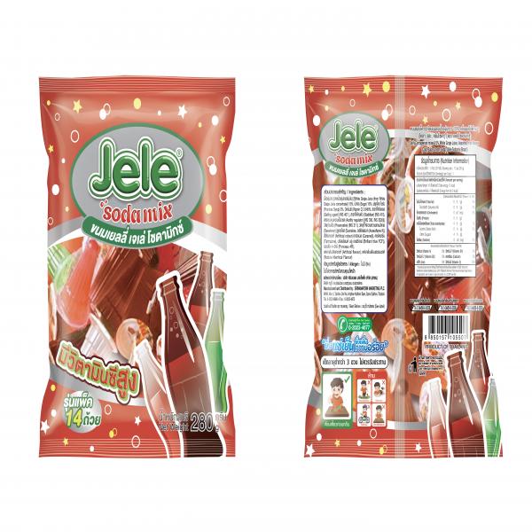 ขนมเยลลี่คาราจีแนนผสมน้ำองุ่นขาว 15% กลิ่นโคล่า