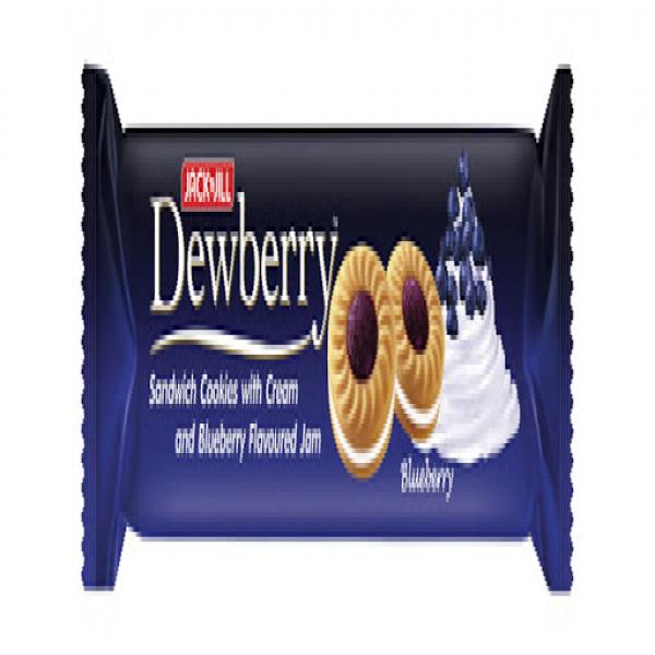 Sandwich Cookies with Cream and Bluberry Flavored Jam