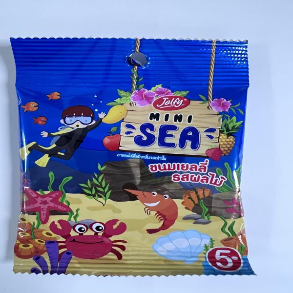 เจลฟี่ มินิซี (ขนมเยลลี่เจลาตินผสมน้ำสับปะรด 10% กลิ่นมะม่วง สับปะรด สตรอเบอร์รี่และแอปเปิ้ล) แบบที่ 2