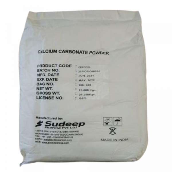 CALCIUM CARBONATE POWDER (HEAVY)/ SUDEEP PHARMA LIMITED/ INDIA
