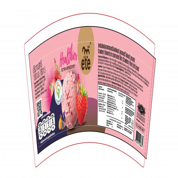 Strawberry flavoured ice cream mixed fibre (Strawberry Fibre)