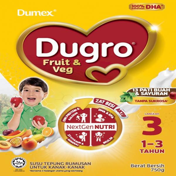FORMULATED MILK POWDER FOR CHILDREN, FRUIT & VEG (DUGRO 3) / SUSU TEPUNG RUMUSAN UNTUK KANAK-KANAK, FRUIT & VEG (DUGRO 3)