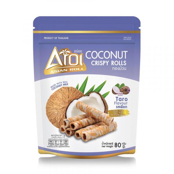 COCONUT CRISPY ROLLS TARO FLAVOUR (80g. AND 100g.)