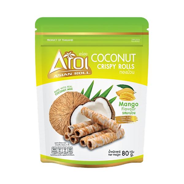 COCONUT CRISPY ROLLS MANGO FLAVOUR(80g. AND 100g.)