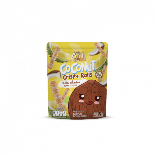 COCONUT CRISPY ROLLS DURIAN FLAVOUR (40g.AND 60g.)