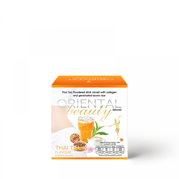 Thai Tea Powdered Drink Mixed With Collagen And  Germinated Brown Rice