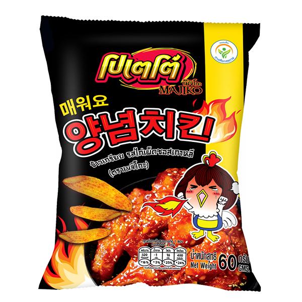 Crisp Rice Snack with Korean Chicken Spicy Sauce flavor