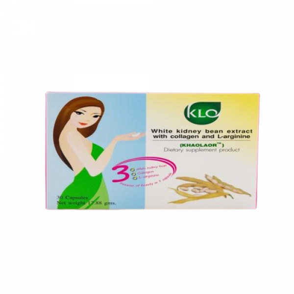 White kidney bean extract with collagen and L-arginine Dietary Supplement Product ( Khaolaor Trademark )