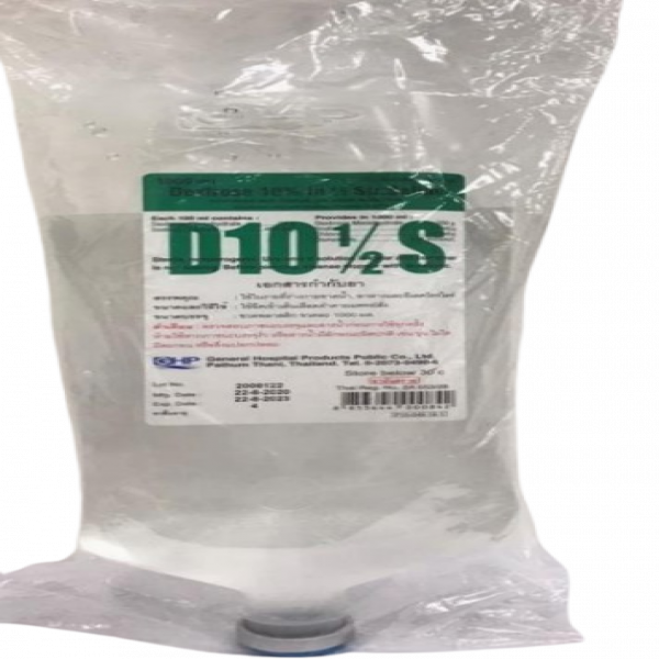 Dextrose 10% in 1/2 STR. Saline