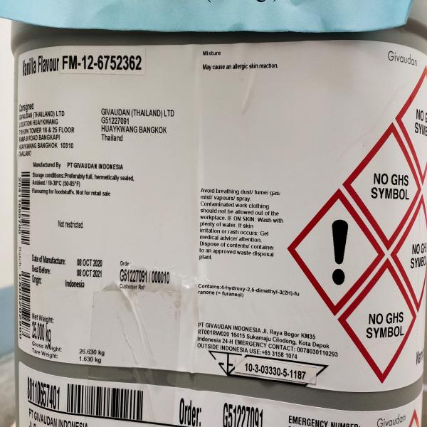 VANILLA FLAVOUR  FM-12-6752362 / PT GIVAUDAN INDONESIA / INDONESIA
