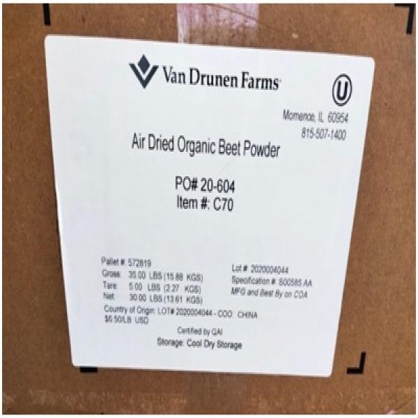 Organic Beet Powder