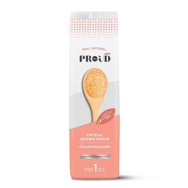 น้ำตาลทรายแดงผลึก (น้ำหนักสุทธิ 1 กก.)