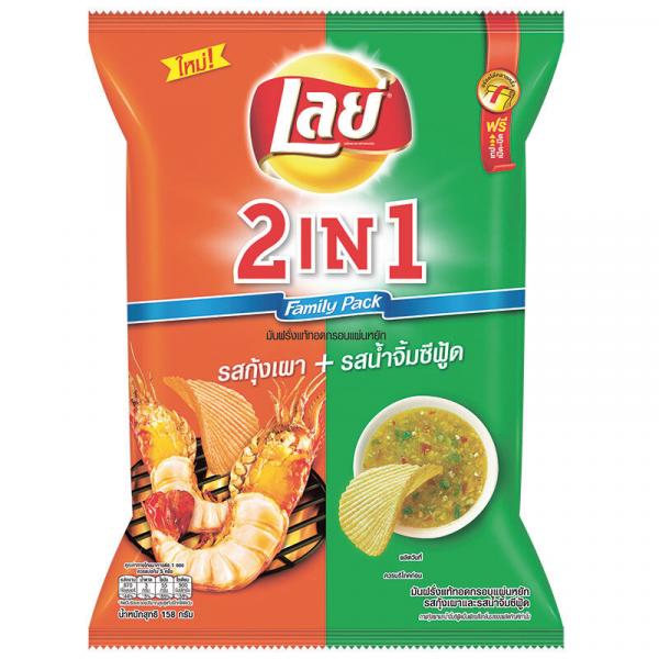 (Lay's Rock®) Ridged Potato Chips Grilled Prawn and Seafood Sauce Flavor