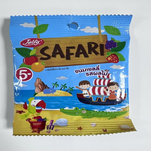 JELFY SAFARI (Strawberry, Orange, Grape and Apple flavored Gelatin Gummy with 10% Pineapple Juice)